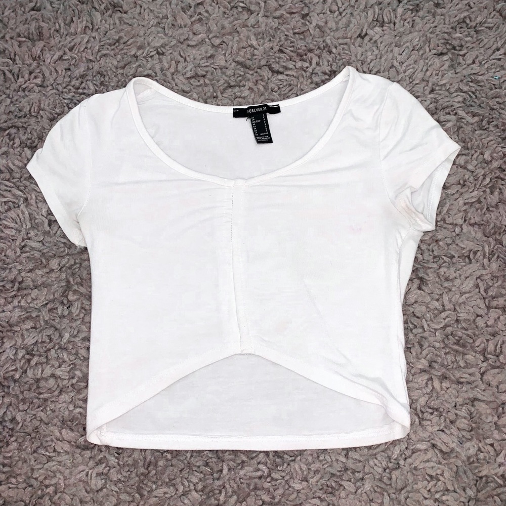 White crop top